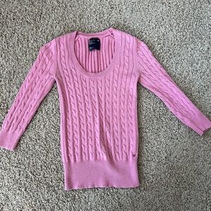Pink American Eagle layering sweater